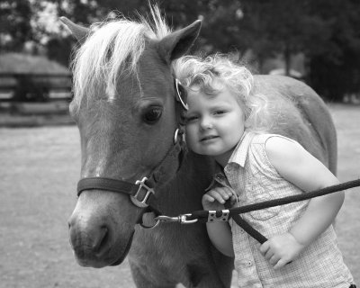 Pony gets a hug from Josie Hamilton - 2006