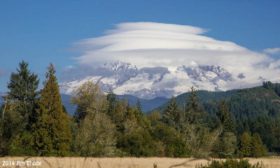 Mt Rainier with Lenticular Clouds