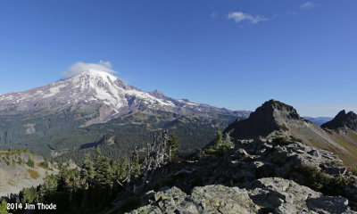 Mt Rainier and Pinnacle Peak from Plummer Peak