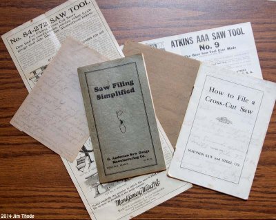 Vintage Saw Manuals and Notes