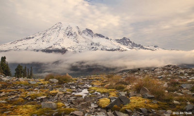 Mt Rainier from Pinnacle Glacier