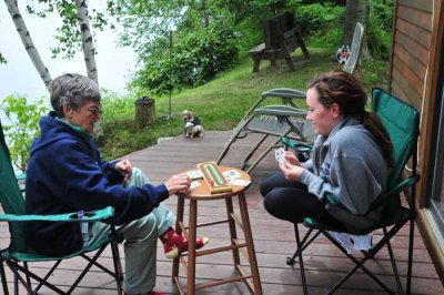 GrammaB & Em Battle at Cribbage