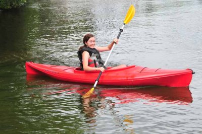 Emily in Kayak