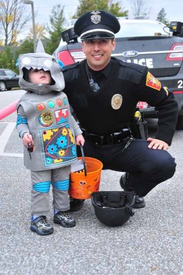 Robot with Real SAPD Officer