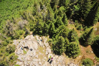 Looking Down on Fellow Hikers