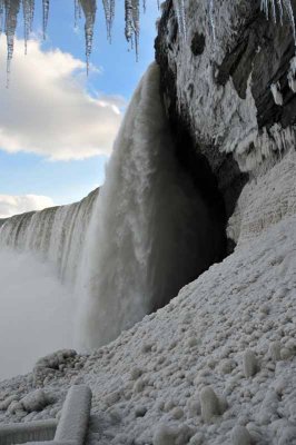 Looking Up At Falls