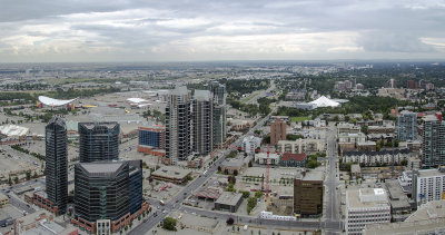 Looking south from the Calgary Tower