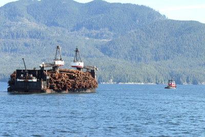 Log Barge Under Tow