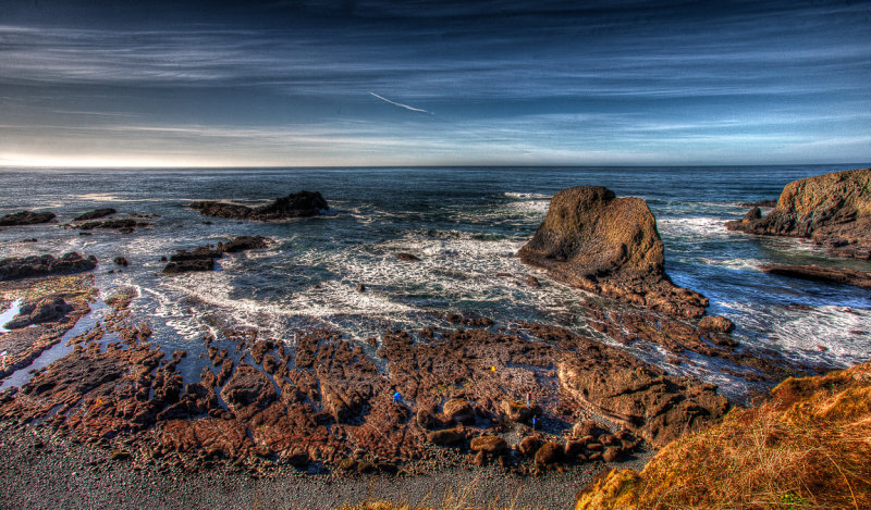 Rugged Coastline at Yaquina Head Lighthouse