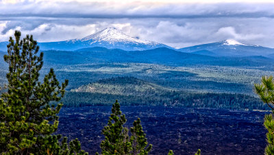 Mount Bachelor (left) and Tumalo Mountain, Oregon