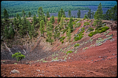 Cinder cone crater of Lava Butte, OR