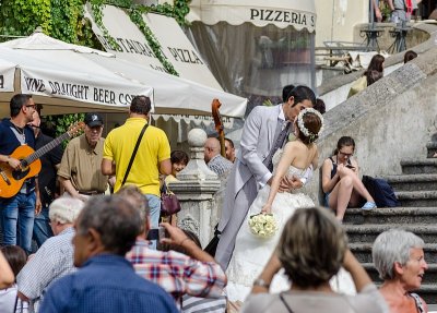 After the wedding, Piazza del Duomo, Amalfi