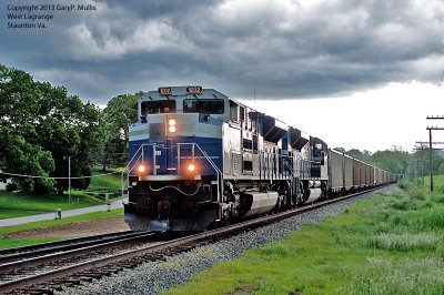 Under a stormy sky the demo units pull West Lagrange_edited-1.jpg