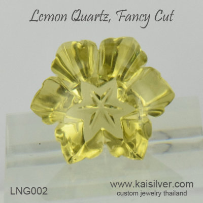 Lemon Quartz Fancy Cut Gemstone From Kai Silver