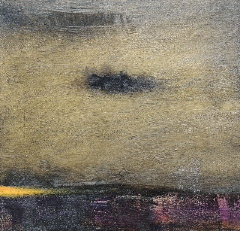 0030     Night Rain II     oil on wood panel     12x12f