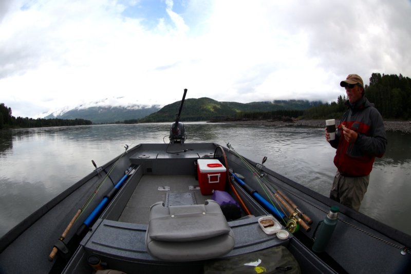 Darren, Coffee and Banana Bread on the Skeena