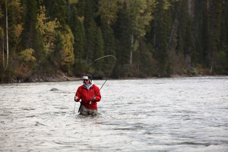 Brent Plays a Fish at The Flats (Meiser rod; Hardy Perfect reel)