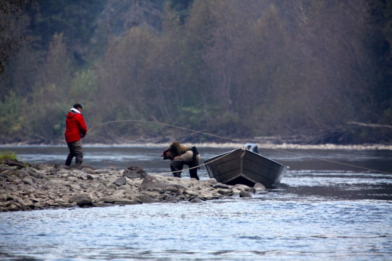 Fish on at Rock Point