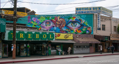 Downtown Shops with Mural
