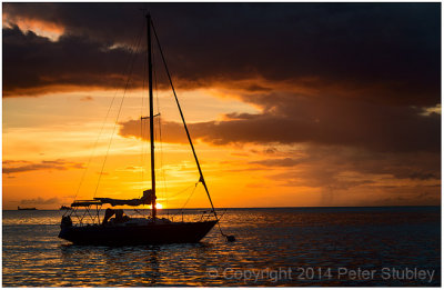 Sunset yacht.
