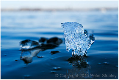 Floating ice.