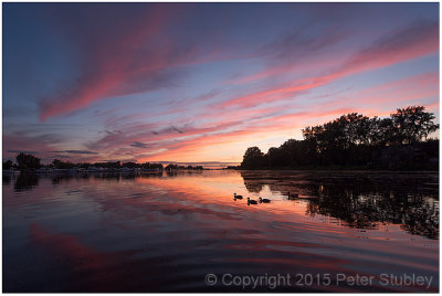 Lac St Louis sunset.