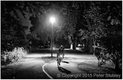 Night biking.