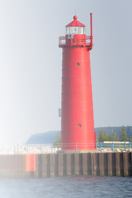 Muskegon Lighthouse  North Light Fog