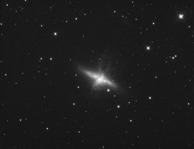 M82 Halpha with his cap and supernova SN2014J