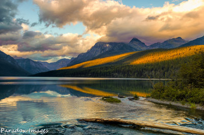 Storm rolling on to Bowman Lake