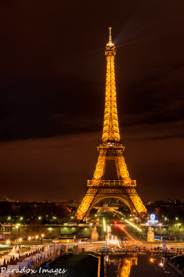 The Eiffel Tower at night