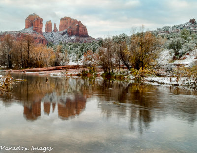 Snow on Cathedral Rock