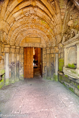 Vaulted Cathedral Entrance At Dunfermline