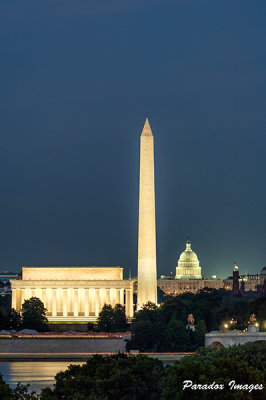 The monuments at sunset