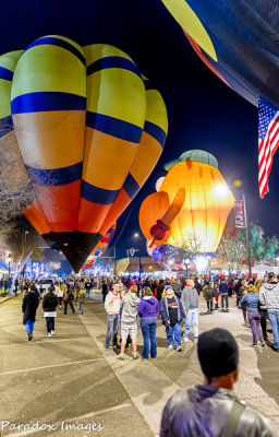 Hot Air Balloons perform their glow