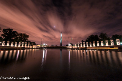 Night clouds from WWII Memorial
