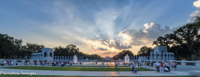 Sunset over the WWII Memorial