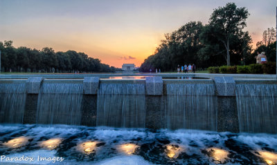 WWII Memorial Sunset