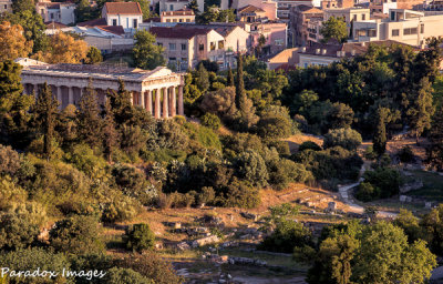 Hephestion and Roman Agora from Areaopagus Rock