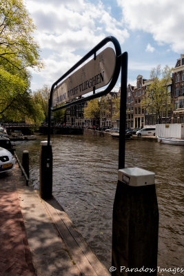 View up canal from the dock of the five flies restaurant