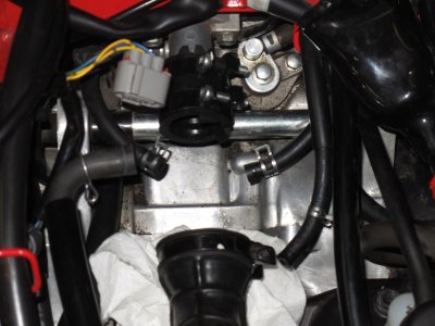 Ruckus with Carb Removed- Hoses Shown