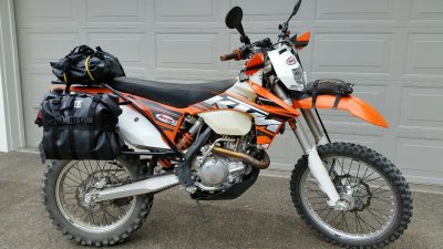 KTM 500 with Soft Bags