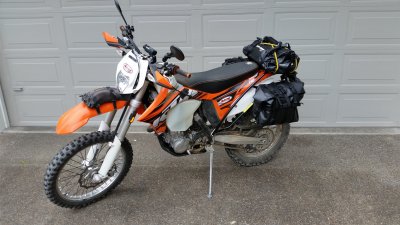 KTM 500 with Soft Bags- Adventure Ready