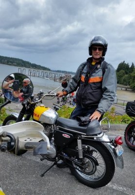 Vintage Motorcycle Enthusiasts (VME) Isle of Vashon Ride 2015 with '68 BSA 441 Victor