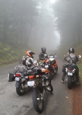 Olympic Peninsula Adventure Ride- Fog at Hurricane Ridge, Day 2, No Views Here