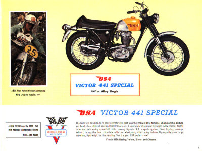 1967 BSA 441 Victor Motorcycle Advertisement