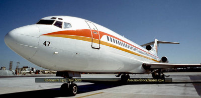 October 1977 - National Airlines B727-235 N4747 fresh out of the paint shop with the new white belly paint scheme