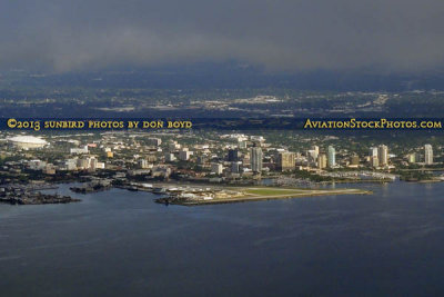 2013 - aerial photo of eastern St. Petersburg and downtown St. Petersburg, aerial stock photo #0809C