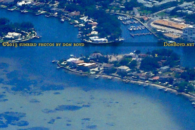 2013 - Snell Isle, Snell Isle Marina and the Smacks Bayou entrance channel in eastern St. Petersburg aerial stock photo #1928C