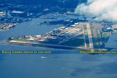 2013 - St. Petersburg's historical Albert Whitted Airport landscape aerial stock photo #1931